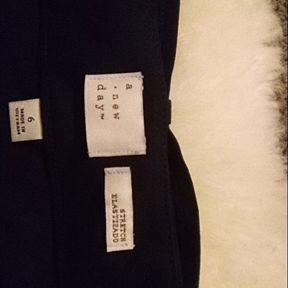 NWT A New Day Black Tie Up Paperbag pants sz 6 - Picture 3 of 10